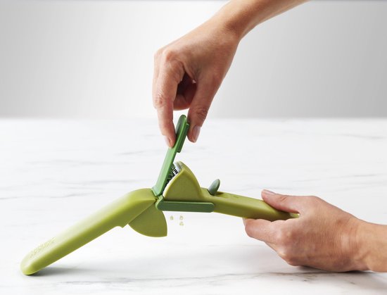 Joseph Joseph CleanForce Knoflookpers – met Reinigingstool – Vaatwasserbestendig – Groen