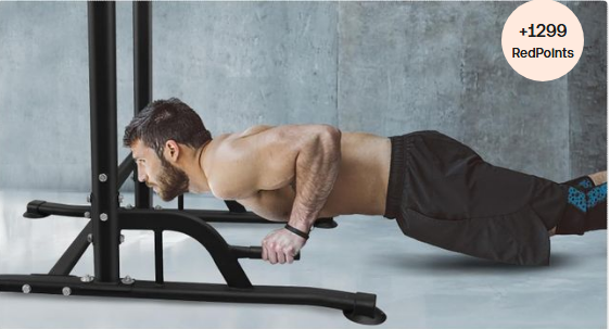 DH FitLife Multifunctionele Dip Station - Verstelbaar 10 standen - Zwart - Staal - Max. 150 kg
