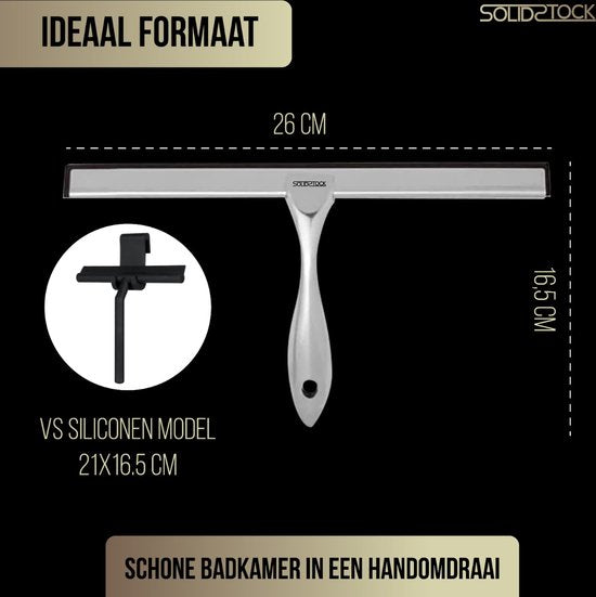 Douchewisser rvs - Luxe Trekker Douche - Ophanghaak Zonder Boren - Douche Trekker Chroom