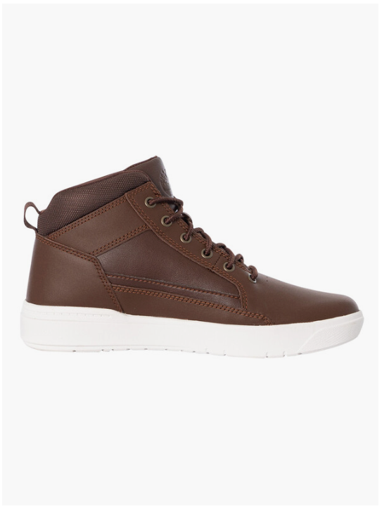 Timberland – Halfhoge Sneaker Met Vetersluiting – Maat 45.5 & Met Comfortabel Voetbed – Duurzame Rubberen Zool & Casual Stijl – Voor Heren – Medium Brown Leer