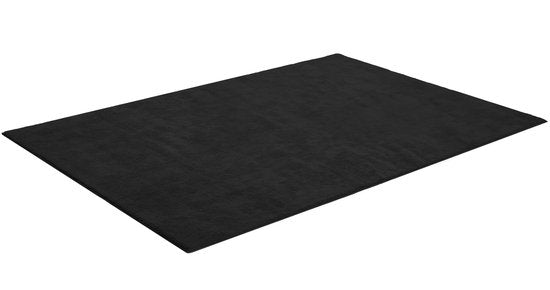 tectake® Kortpolig Vloerkleed - 120 x 170 cm - Zwart - Tapijt voor Woonkamer, Slaapkamer, Eetkamer - Onderhoudsvriendelijk en Wasbaar - Antislip Ondertapijt - Allergievriendelijk - Diverse maten en kleuren