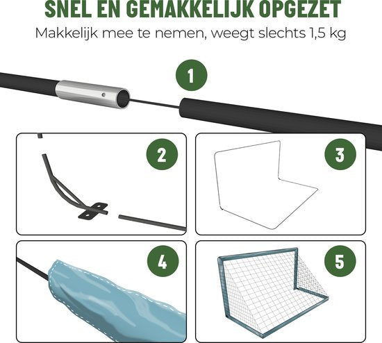 Umbro Voetbaldoel - Voetbal Goal 200 x 100 x 100 cm - Voetbalgoal Groot 1.5KG - Makkelijk te Verplaatsen - Buitenspeelgoed voor Kinderen en Volwassenen - Voetbal Training Doel - Metaal - Blauw