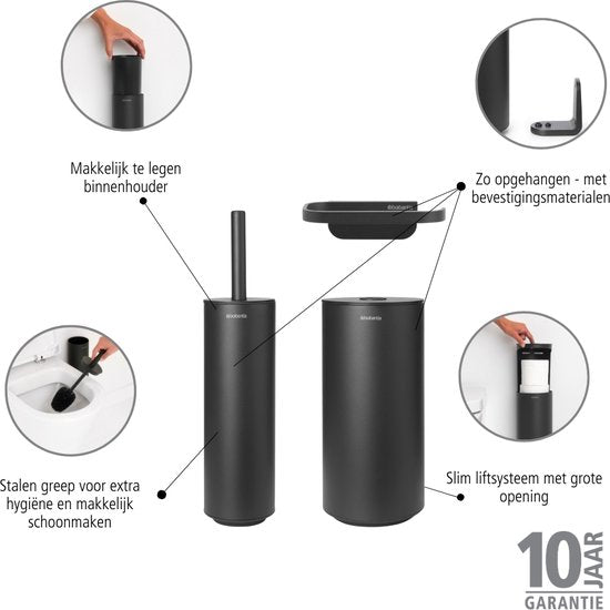 Brabantia MindSet Toiletaccessoires - 3-delig - Mineral Infinite Grey