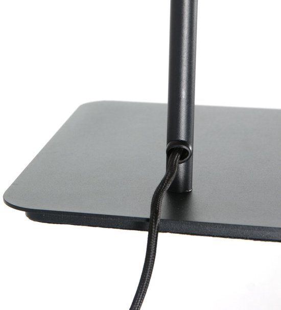 Vloerlamp Steinhauer Volari 4710ZW Zwarte kunststof en metalen lamp 120cm hoog, dim-to-warm LED met draaibare en kantelbare kop voor binnengebruik