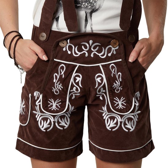 Dressforfun Lederhose Weißensee XL - verkleedkleding kostuum halloween verkleden feestkleding carnavalskleding carnaval feestkledij partykleding - 302803