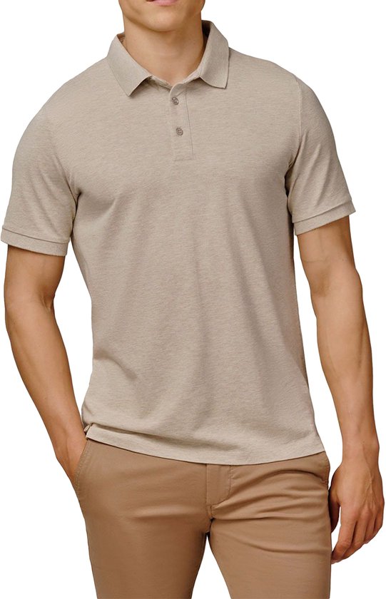 Bamboo Elements - Polo Shirt Heren - Dark Sand Beige - Maat M - Polo Heren - Korte Mouw - Pique Stof - T Shirt Heren - Bamboe