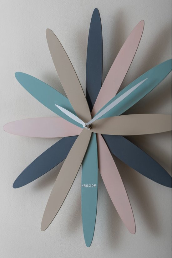 Karlsson Wandklok Bloom - Multicolor - Ø45cm - Wandklok Modern