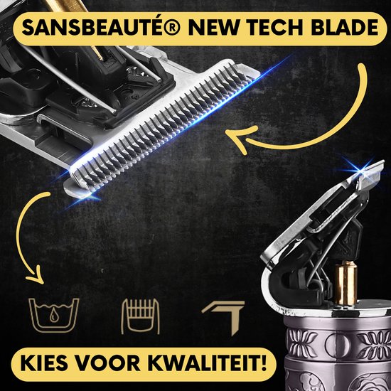 Professionele Draadloze T-blade Tondeuse – Sansbeauté® Buddha Trimmer – Baard & Hoofdhaar – Kappersset