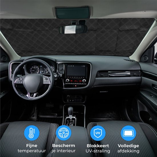 Nuvance - Anti-Vries Deken Auto - Zonnescherm Auto Voorruit - 100 x 145cm - Ijsdeken - Vriesdeken Auto - Voorruithoezen - Auto Accessories