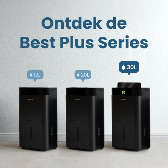 Auronic Luchtontvochtiger en Luchtreiniger - Better Plus Series - Ontvochtigt 30L per dag - 5L Waterreservoir - Slaapkamer, Badkamer, Woonkamer en Kantoor - Vochtvreter voor in Huis - Zwart