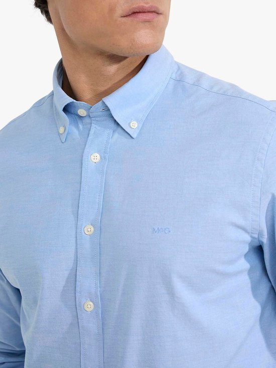 McGregor Overhemd Oxford Lichtblauw - Maat M - Heren - Overhemden Casual