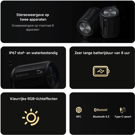 Xiaomi BT SPK MINI BK Zwart - Bluetooth spreaker