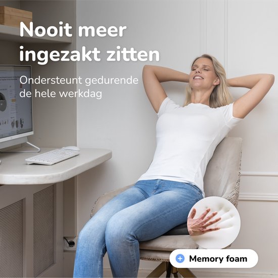 Zitkussen Orthopedisch - Donut kussen - Stuitje - Ergonomisch - Traagschuim - Voor Auto, Bureaustoel & Bank - Alyze