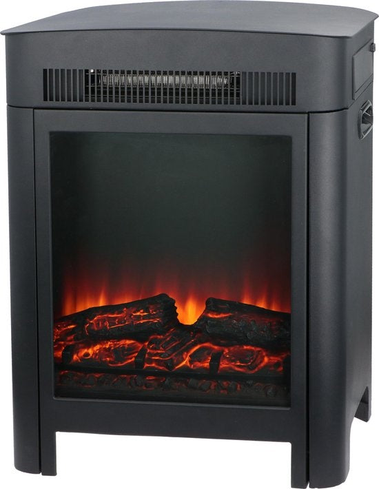 Classic Fire Elektrische Sfeerhaard Modena - Kachel 1800 en 2000W - Vrijstaande Haard - LED Vlammen - Zwart