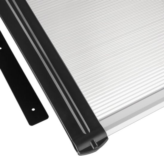 tectake® Garage voor Robotmaaier - Grasmaaier Carport - Robot Maaier Laadstation Afdak - Weerbestendig - 81 x 100 x 48 cm - Inclusief 4 Grondpennen - Transparant