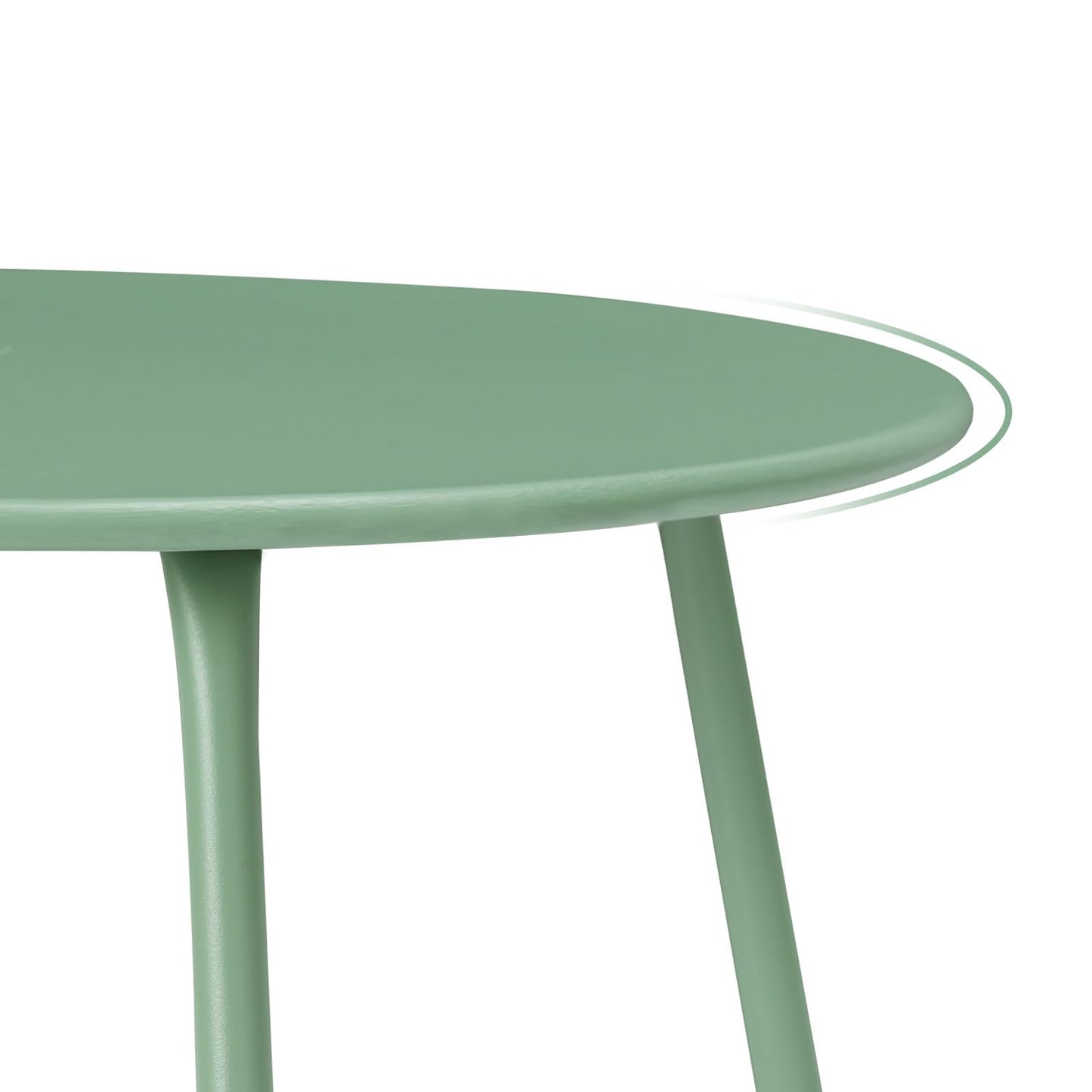 Esituro Bijzettafel - Ø45cm - Hoogte 45cm - Metaal - Groen