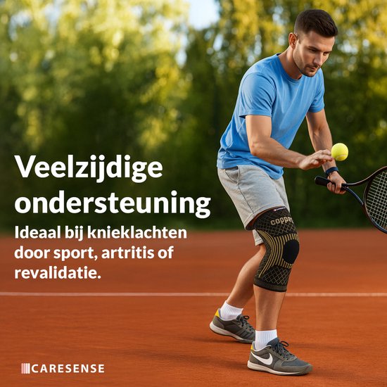Caresense Kniebrace - Patellabrace - Voor Artritis - Verlichting van Gewrichtspijn - Kniebrace voor Volwassenen - Maat L