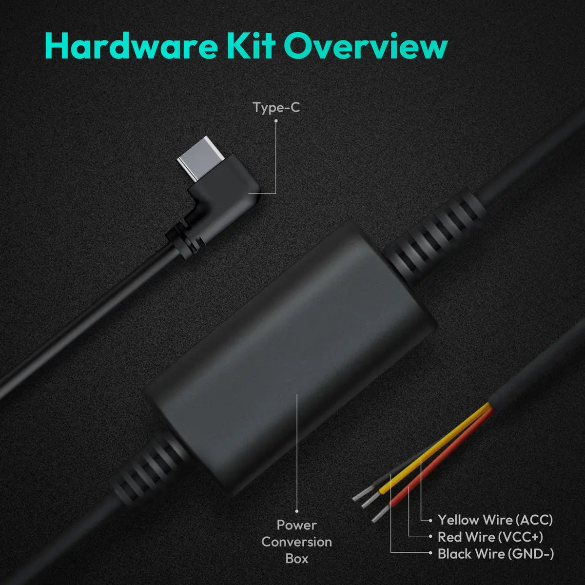 Botslab Dashcam Hardwire Kit - USB-C - G980H-serie
