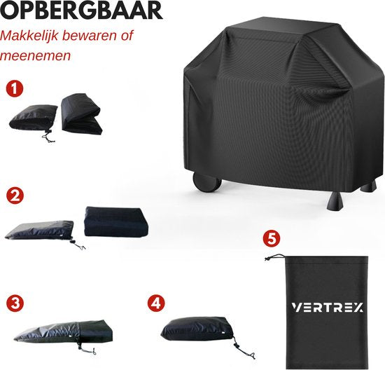 Vertrex GrillGuard BBQ Hoes Waterdicht - Universele Barbecue Hoes - Trekkoord - BBQ Accesoires