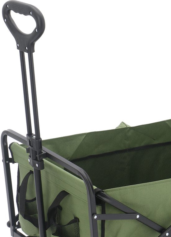 AXI AB131 Opvouwbare Bolderwagen – Groen – Met Trekstang, Remmen en Hoes – 100 kg Draagvermogen – Eenvoudig mee te nemen - Metaal