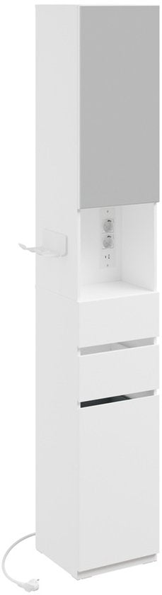 SoBuy BZR240-E-W Badkamerkast - 30 x 30 x 180,5 cm - Wit