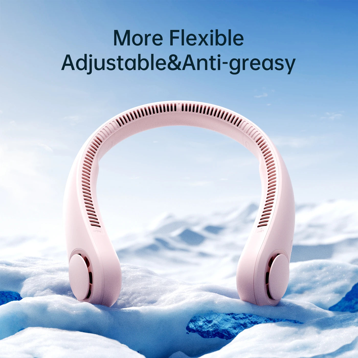 Jisulife Nekventilator Life 3 - Roze - Bladloos - 5 Standen - 4000 mAh - Tot 16 Uur - 78 Luchtopeningen - 253 g