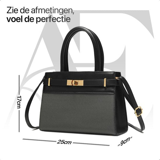 Aramae® - Handtas Dames - Crossbody Tas Dames - Schoudertas Dames - Cadeau voor Vrouwen - Zwart