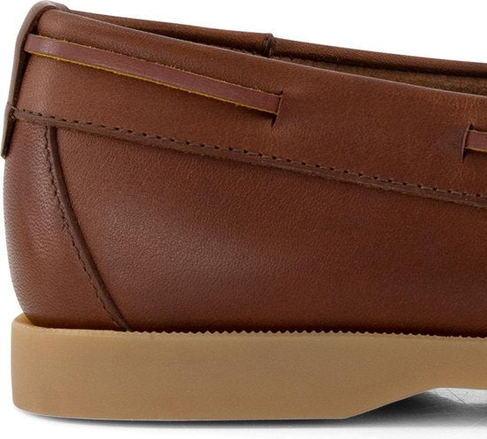 Travelin' Exmouth Heren - Leren Moccasins met veter -  Maat 42 - Boot schoen - Bruin Leer