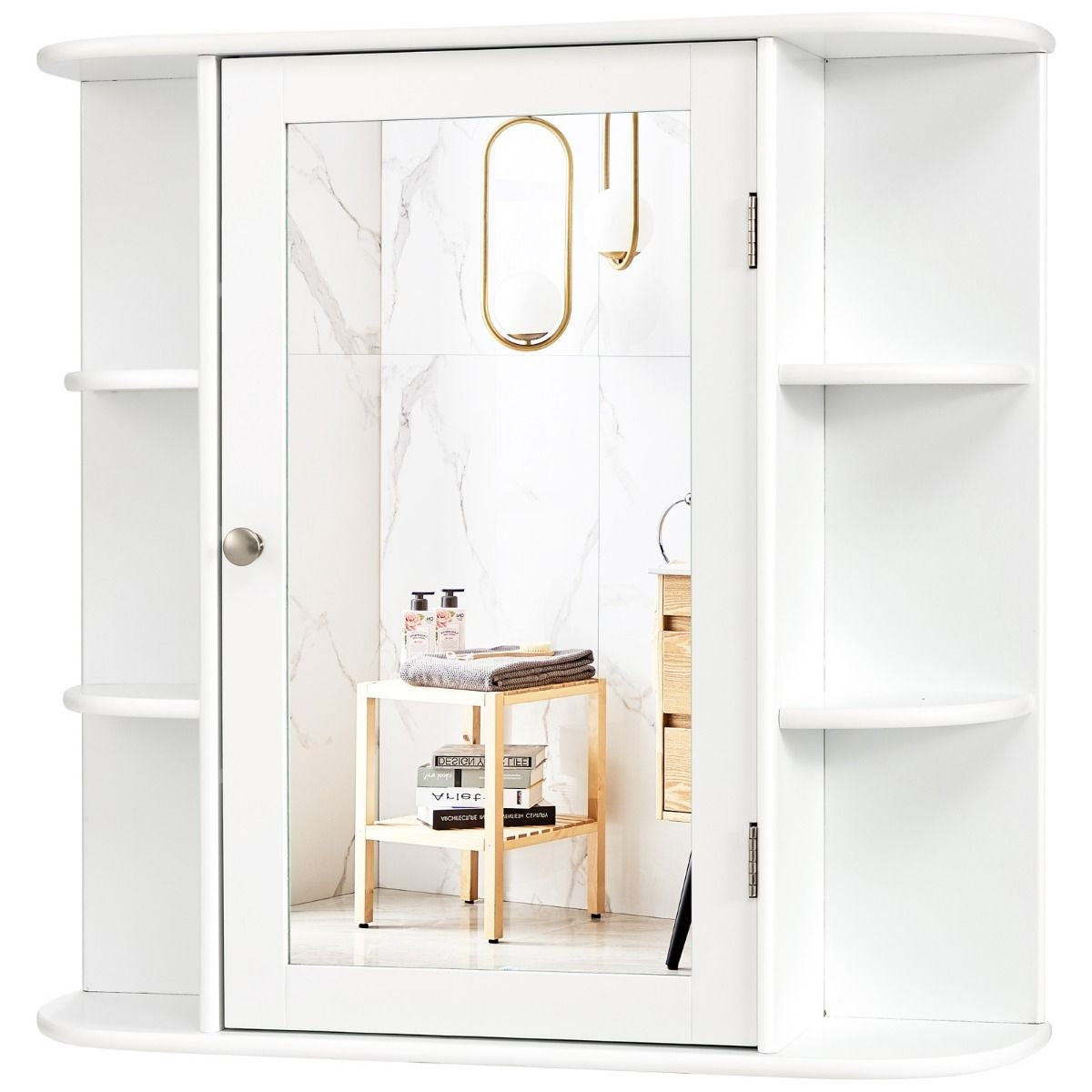 Coast Badkamerkast Met Spiegel - 65 x 17 x 64 cm - Wit