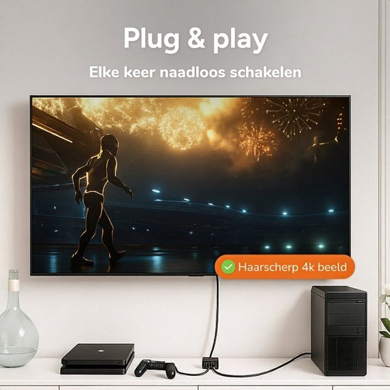 Skoov HDMI Switch 2 in 1 uit - Plug & Play - Dolby / 3D - Splitter - 4K - 60HZ - Premium - Universeel - Game - TV - Extender - Accessoires