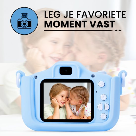 Bambini Kindercamera - Digitale Kindercamera - Kinder camera - Digitale camera - Fototoestel voor kinderen - 1080P HD - Blauw