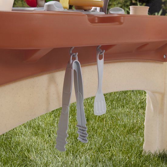 Step2 All Around Playtime Patio with Canopy Speelhuis - Patio van kunststof - Geschikt voor kinderen in Rolstoel en Mindervaliden - Met Speelkeuken & accessoires - Zand en water speelgoed