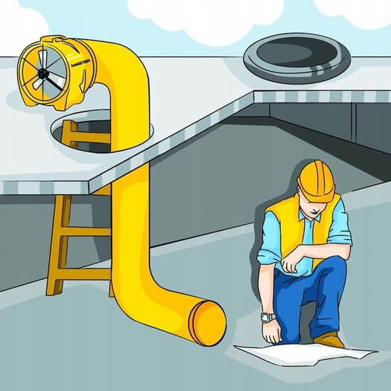Master Professionele bouwventilator - 7800 m³/u - 750W - BL8800