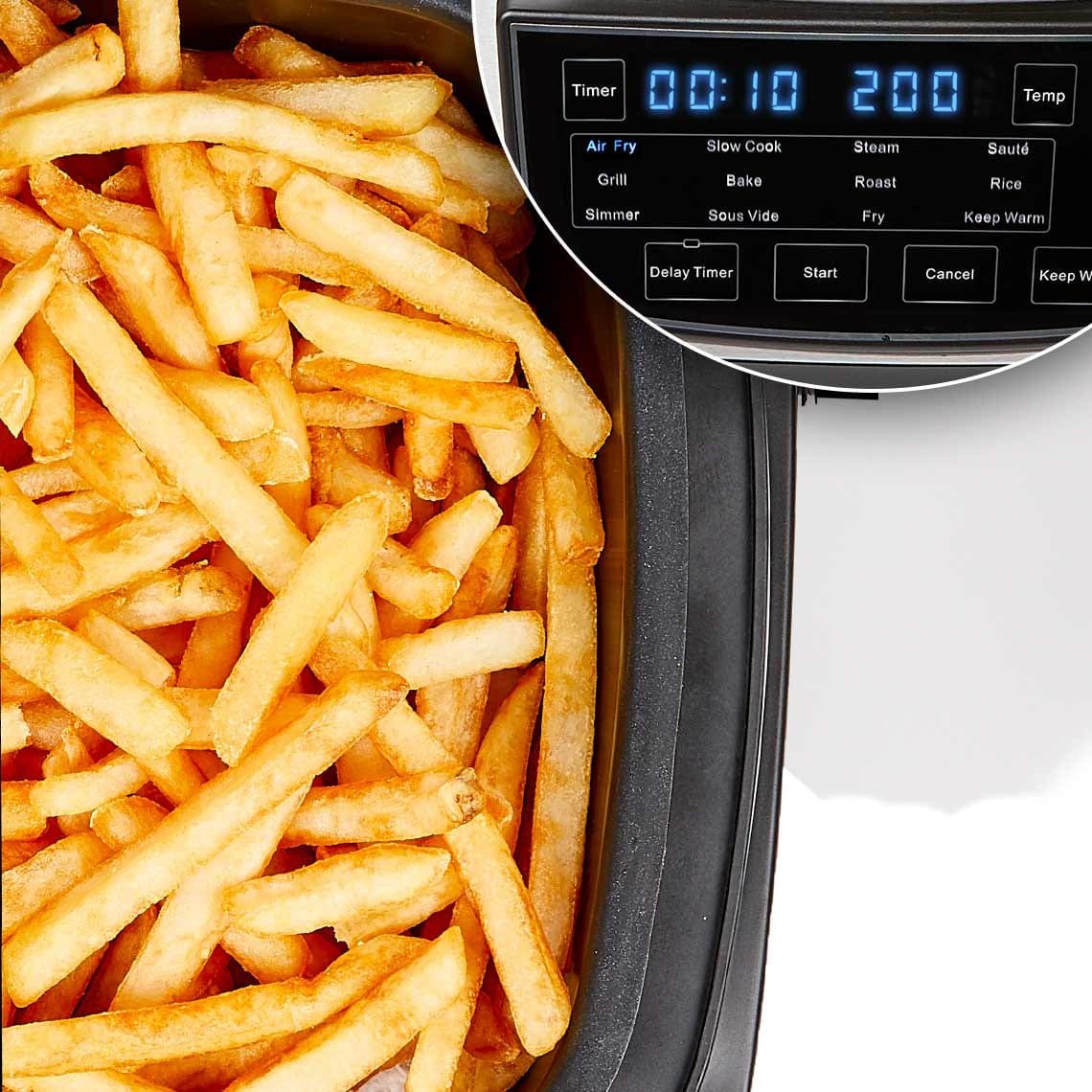 PowerXL MultiCooker 12-in-1 Multicooker - Vervangt 12 Keukenapparaten - Inclusief Receptenboek - Gemakkelijk Schoon te Maken