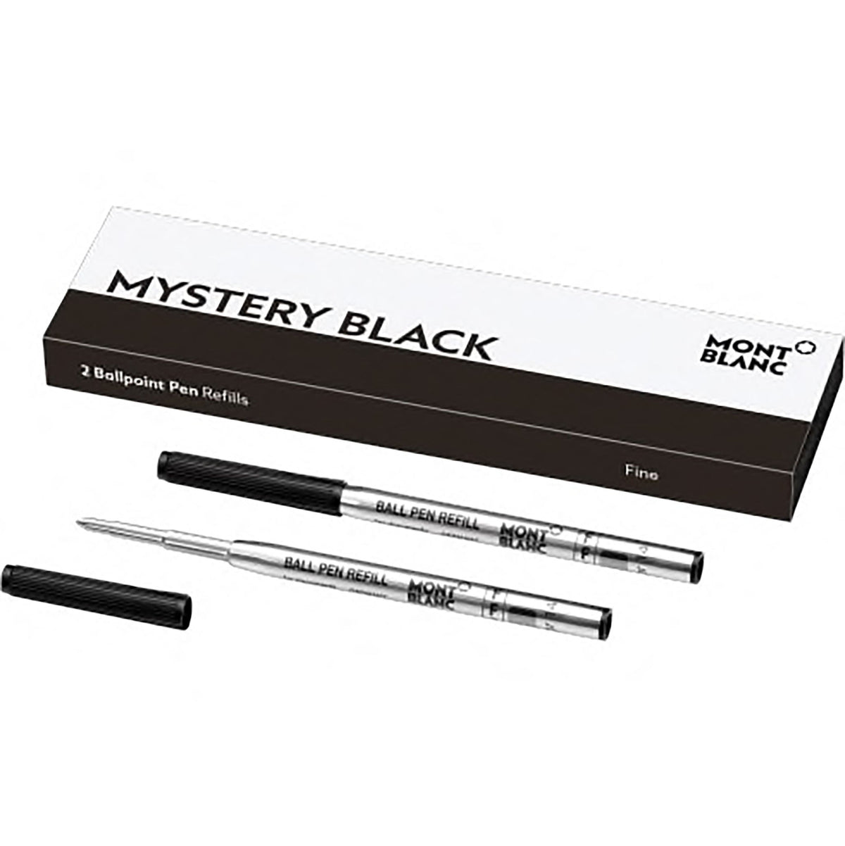 Montblanc - Balpen Navullingen - Fijn (F) - Mystery Black - 2 Stuks