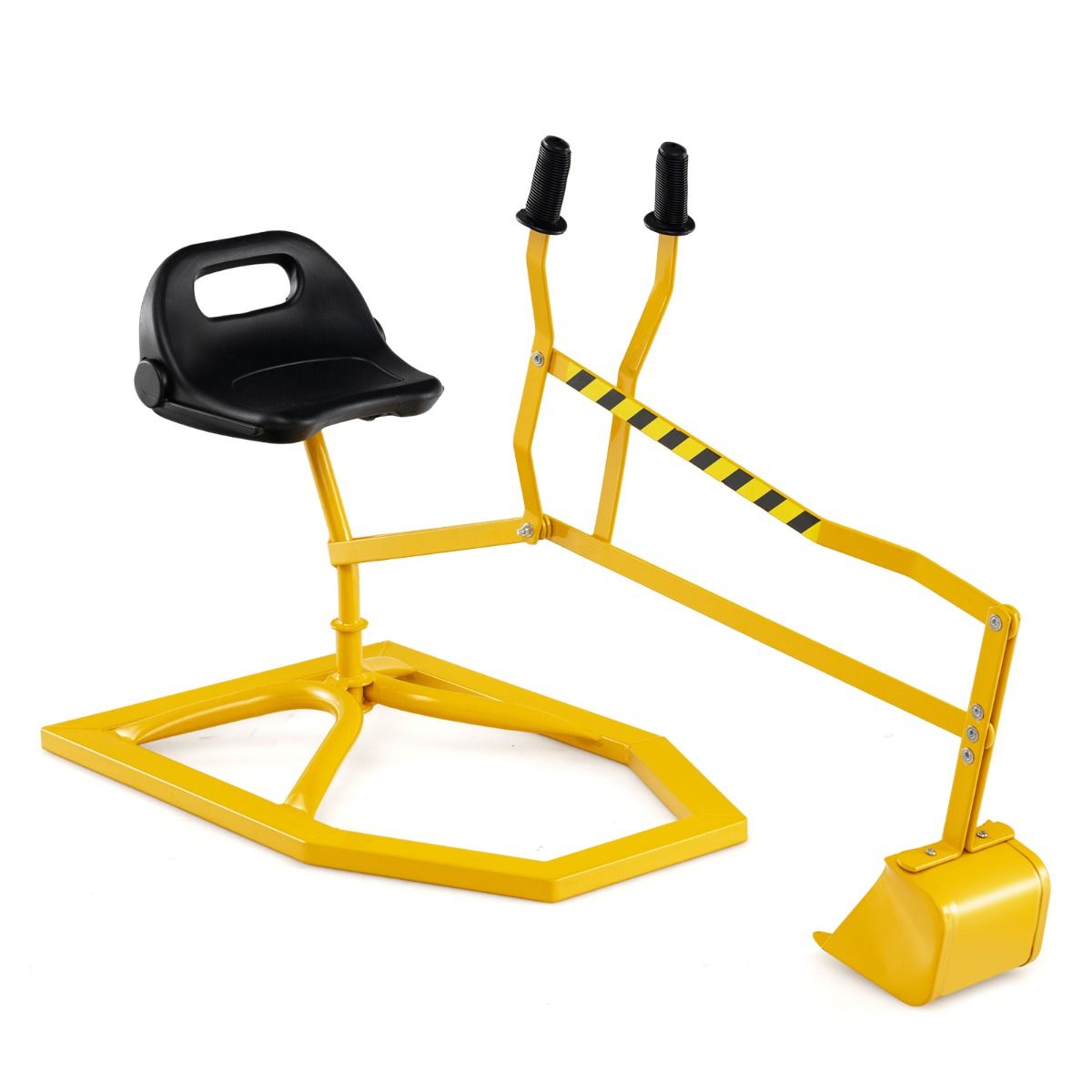 Coast Zitgraafmachine voor kinderen - 360° draaibaar - metalen graafmachine - geel