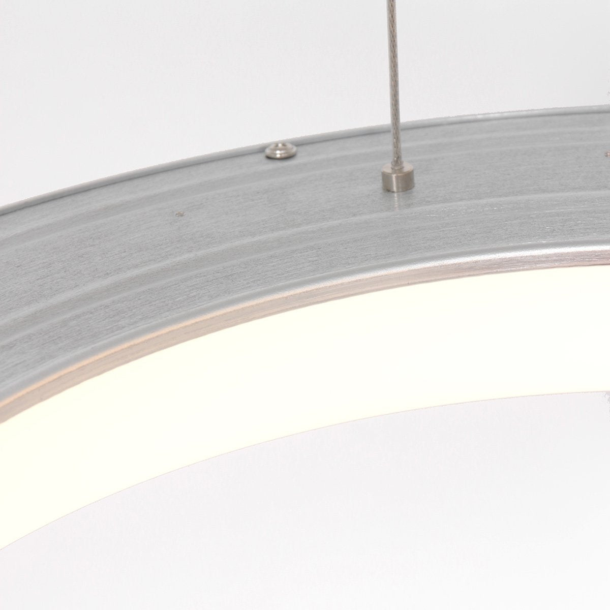 Hanglamp Ringlede 2695ZI Zilver rond 48cm, hoogte verstelbaar, gemaakt van kunststof en staal, Steinhauer modern design voor binnengebruik