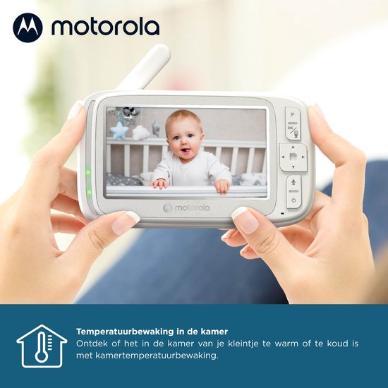 Motorola Nursery Babyfoon met Camera - Baby Monitor VM75 - Baby Camera met Kleuren Display, Tweeweg Communicatie, Slaapliedjes en Infrarood Nachtvisie - 300M Bereik