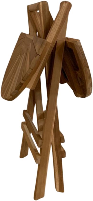 AXI Gia Teak Tuintafel Rond – 60 x 60 x 75 cm – Opklapbaar – Ronde Klaptafel – Houten Tuintafel - Bruin - Voor 2 Personen - Voor Tuin, Terras en Balkon