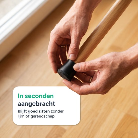 Luft Stoelpoot beschermers - 32 stuks - 18-23 mm - Sokken - Stoelpootdoppen - Viltjes - Stoeldoppen - Stoelviltjes - Stoel - Rond - Stoelpoten beschermers - Dopjes - Sokjes - Vilt