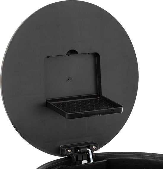 5Five Prullenbak/pedaalemmer Delta - titanium - metaal - 30 liter - 39 x 33 x 62 cm - keuken afvalbak