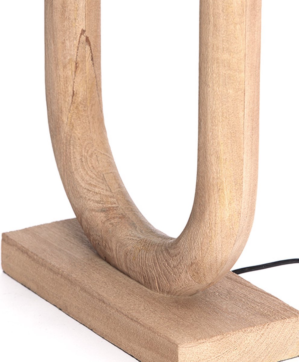 Light & Living tafellamp Paceco bruin – 30x12x59 cm – houten lampvoet – woonkamer | slaapkamer