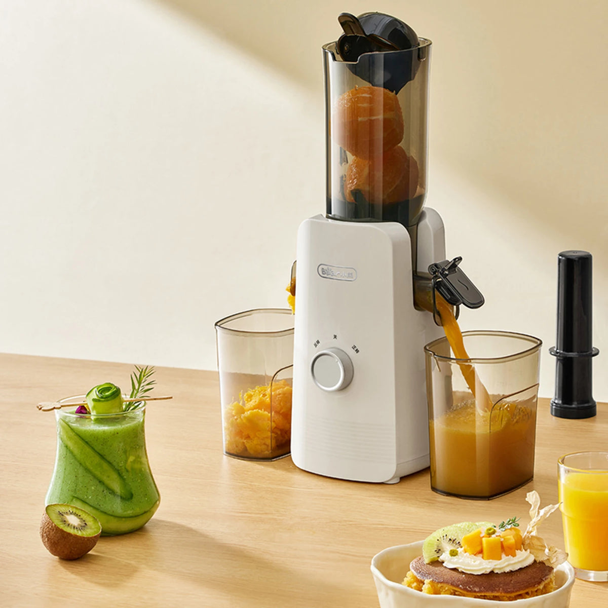 Bear Slowjuicer met 80mm Opening - Sappersen zonder Snijden