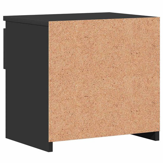 vidaXL - Nachtkastjes - 2 - st - 40x30x39 - cm - bewerkt - hout - zwart