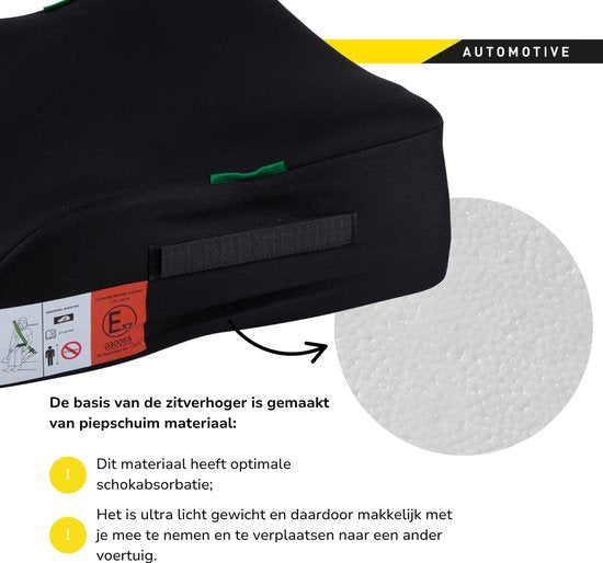 Dunlop Kinderzitje Zwart - Stoelverhoger - Autozitje - Auto Zitverhoger - Kinderen - Autostoeltje - Stoelverhoger voor auto