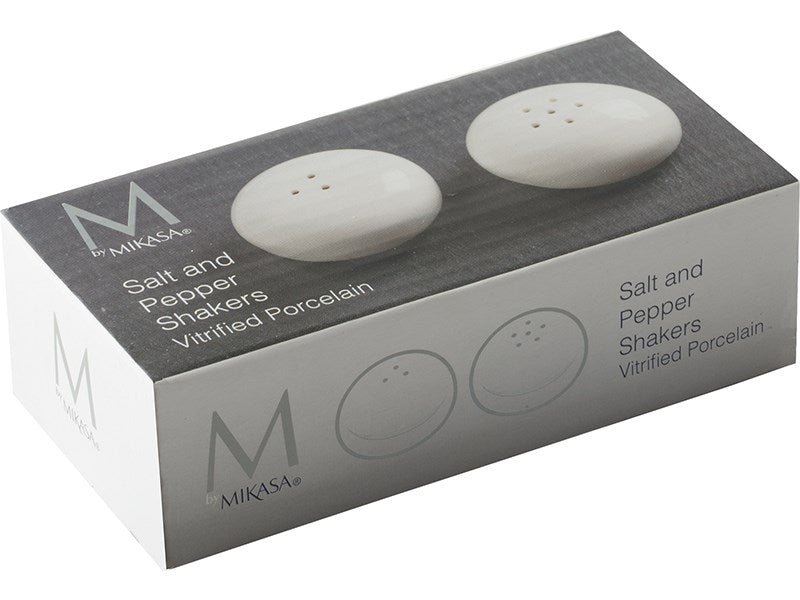 Kitchencraft - Peper- En Zoutstel Mikasa - 11 x 5,5 x 3,5 cm - Porselein - Wit