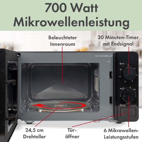 Clatronic MW 791 Zwart Solo-magnetron Aanrecht 20 l 700 W