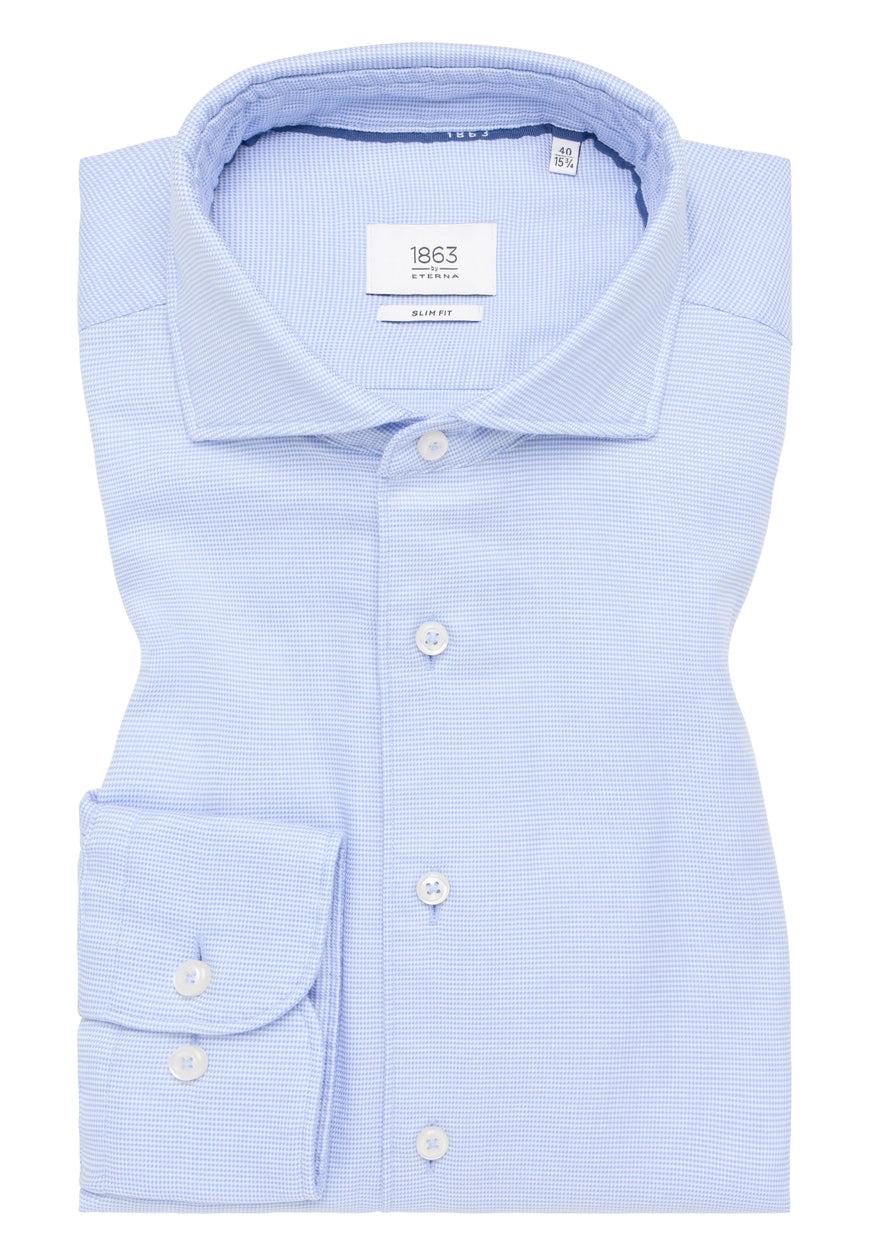 Seidensticker Group - SLIM FIT Shirt - light blue structured - Maat 38