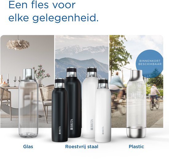 BRITA - SodaTRIO - Soda - Glazen Fles - Accessoire Voor Sodamaker 2-Pack
