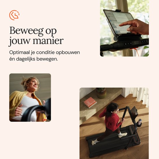 Moov Run Loopband Inklapbaar - Walking Pad – Opvouwbare Wandelband - Treadmill 1-14 km/u – Incl. Accessoires